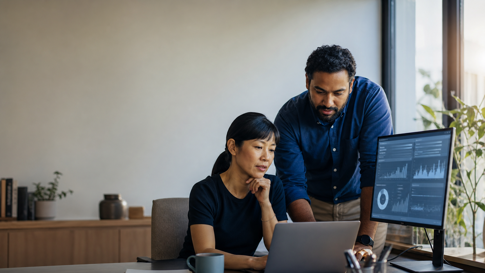 Equipo de operaciones revisando roles de acceso y paneles de actividad de una plataforma de IA